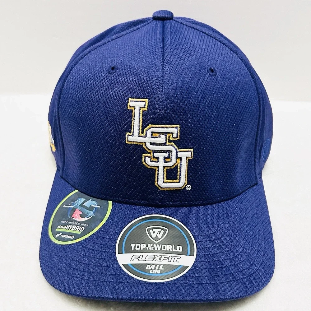 Top‎ of the World LSU Tigers Throwback Flex Stretch Hat Cap M/L Purple NCAA